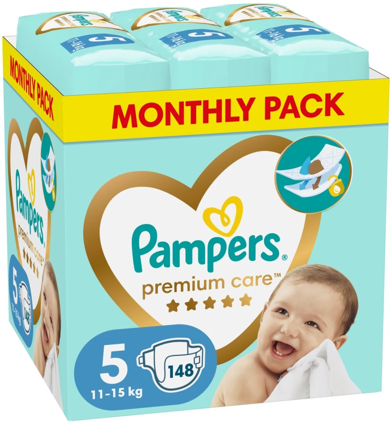 Pampers Premium Care Μέγεθος 5 [11-15kg] 148 Πάνες