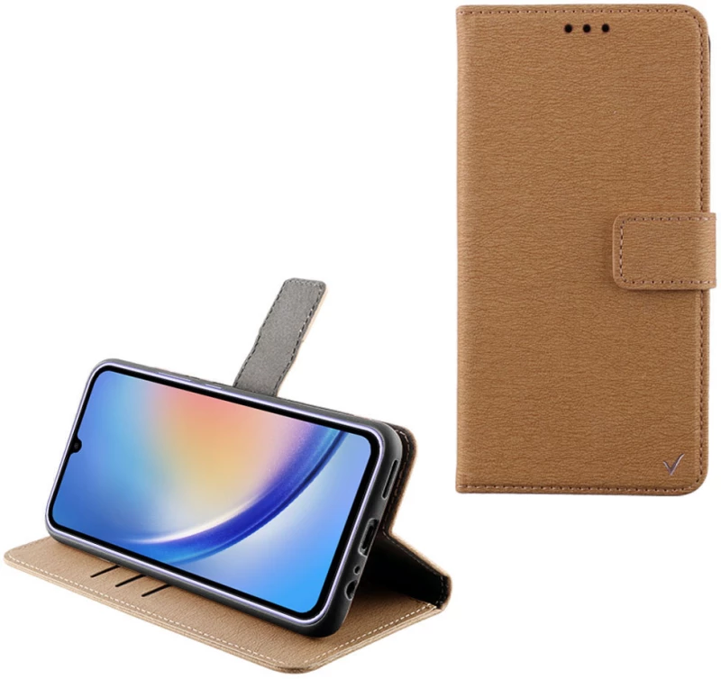 VOLTE-TEL ΘΗΚΗ SAMSUNG A34 5G A346 6.6" ALLURE MAGNET BOOK STAND CLIP GOLD