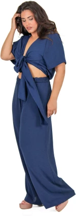 Crop Top Κρουαζέ Δέσιμο - MP883.NAVYBLUE