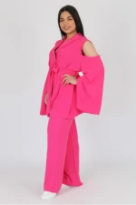 Σετ Πουκαμίσα Off Shoulder Και Παντελόνα - ST273