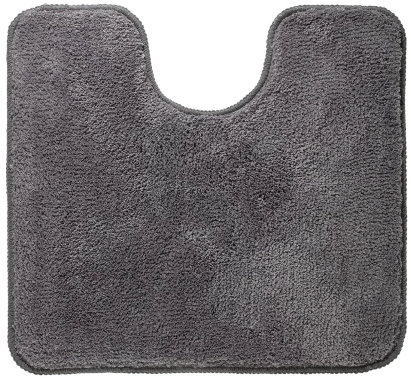 Ταπέτο Λεκάνης Μπάνιου 55x60cm 100% Polyester Grey Sealskin Angora 293997014