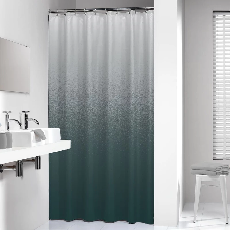 Κουρτίνα Μπάνιου Υφασμάτινη 100% Polyester 180x200cm Green Sealskin Blend 800135