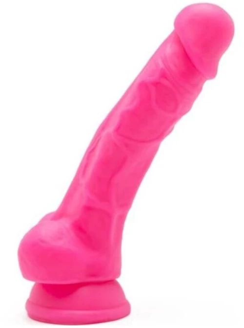 GET REAL - HAPPY DICKS 19 CM WITH BALLS PINK