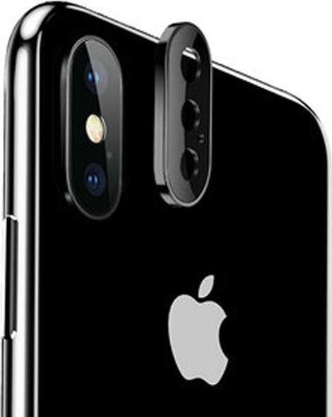 Titanium Metal Tempered Glass Φακού Πίσω Κάμερας iPhone XS Max - Black