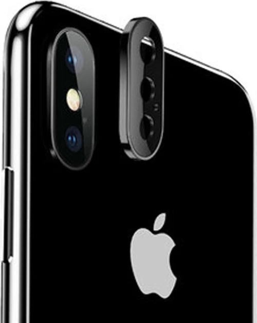 Titanium Metal Tempered Glass Φακού Πίσω Κάμερας iPhone XS Max - Black