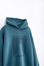 Funky Μπλούζα Φούτερ Revolution, Πετρολ