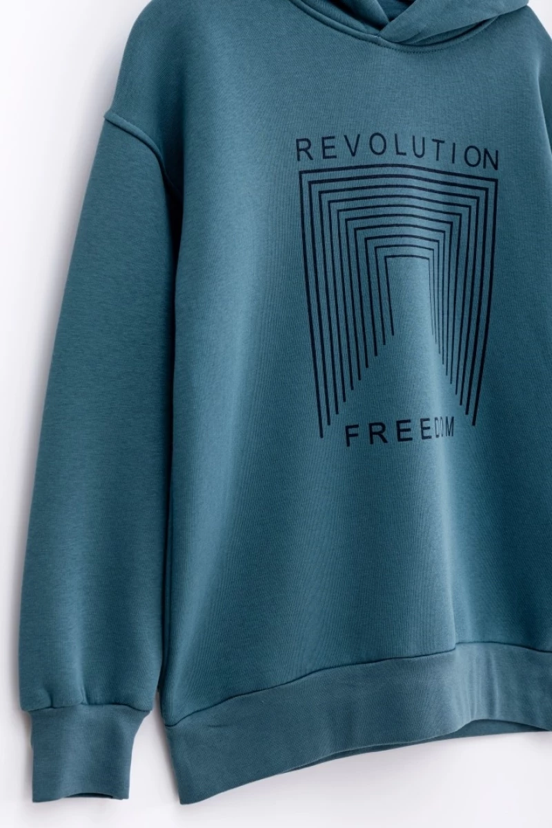 Funky Μπλούζα Φούτερ Revolution, Πετρολ