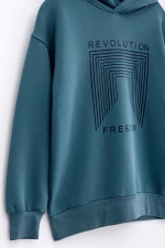 Funky Μπλούζα Φούτερ Revolution, Πετρολ