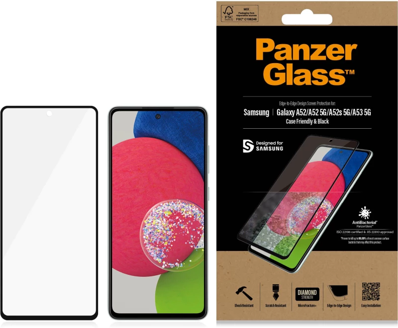 PanzerGlass Samsung Galaxy A52 | A52 5G | A52s 5G | A53 5G | Screen Protector Glass
