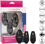 Calexotics - Recharchable Silicone Remote Nipple Clamps - Black
