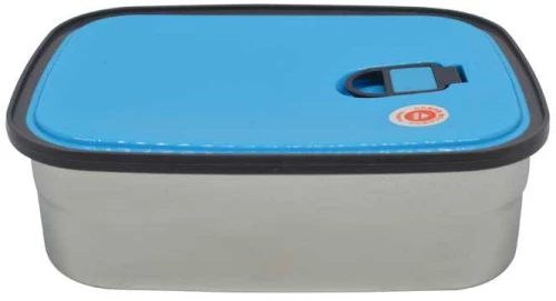 ΦΑΓΗΤΟΔΟΧΕΙΟ INOX ΜΕ ΜΠΛΕ ΠΛΑΣΤΙΚΟ ΚΑΠΑΚΙ 0,68lt ANKOR