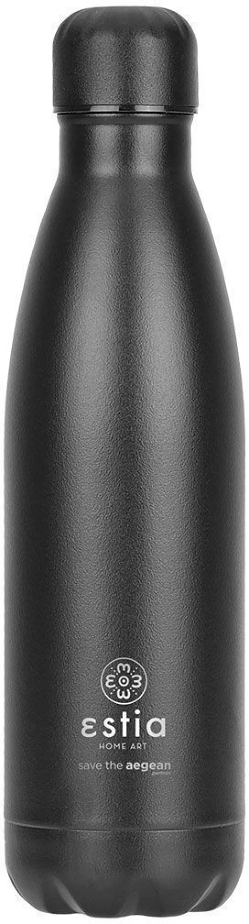 ESTIA ΘΕΡΜΟΣ FLASK LITE SAVE THE AEGEAN 500ml MATTE BLACK