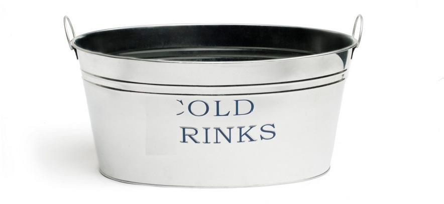 ΠΑΓΟΔΟΧΕΊΟ ΟΒΑΛ ZINC 51x35x23cm - 24lt 7533 - COMAS