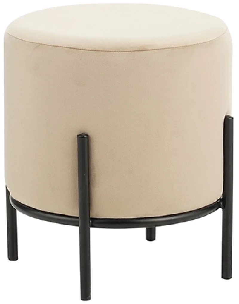 BELLA/R ΣΚΑΜΠΟ BEIGE VELVET ΥΦΑΣΜΑ Φ.35Χ38εκ.