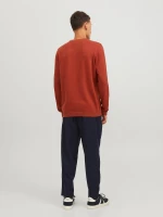Πουλόβερ "Basic Knit" κεραμιδί (Κεραμιδί)