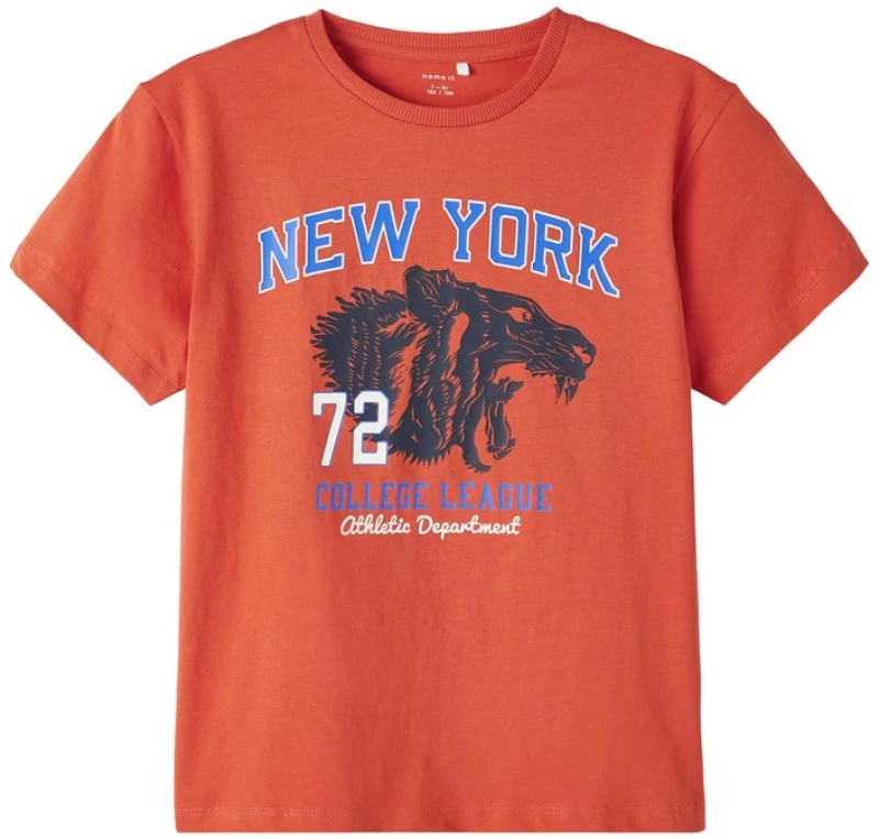 Μπλούζα "New York 72" κεραμιδί (Κεραμιδί)