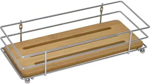 Μεταλλική βάση χρώμιο με bamboo.