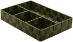 Καλάθι Οργάνωσης 4 Θέσεων 33x23x6cm Olive Green Estia