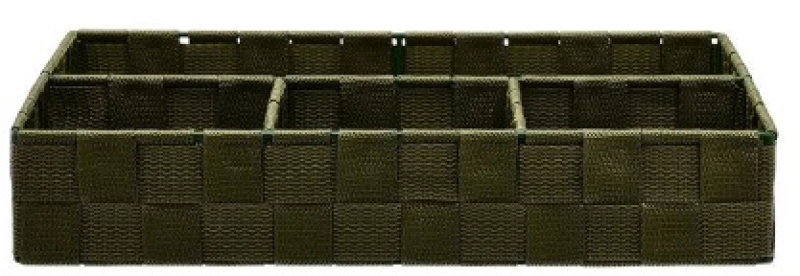 Καλάθι Οργάνωσης 4 Θέσεων 33x23x6cm Olive Green Estia