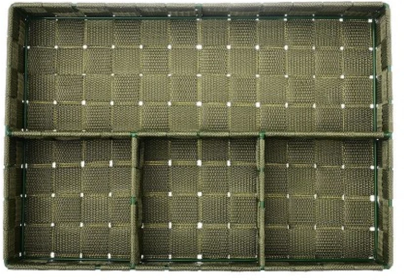 Καλάθι Οργάνωσης 4 Θέσεων 33x23x6cm Olive Green Estia