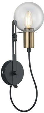 Φωτιστικό Τοίχου Nacho 200800132 Black-Gold Trio Lighting Μέταλλο