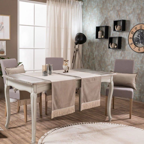 Τραβέρσα Velvet 07 Ecru Teoran 40Χ160 Acrylic