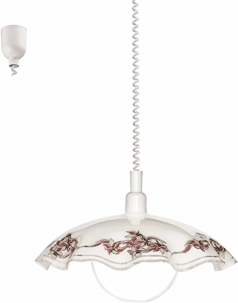 Φωτιστικό Οροφής Vetro 3041 White-Purple Eglo Πλαστικό