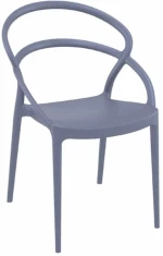 Καρέκλα Pia Dark Grey 20-0135 54Χ56Χ82 cm Siesta Σετ 4τμχ