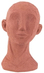 Διακοσμητικό Άγαλμα Face PT3558OR 14,7x15,4x24,5cm Orange Present Time Ρητίνη