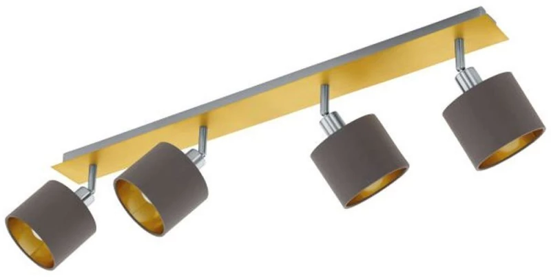 Φωτιστικό Οροφής - Σποτ 97539 Valbiano E14 Black Brushed Brass Eglo Μέταλλο,Ύφασμα