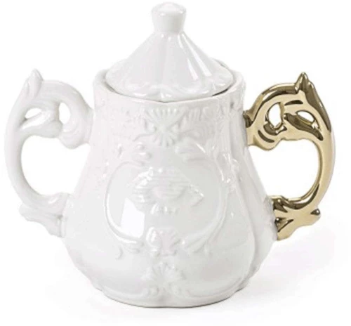 Ζαχαριέρα I Wares 09867 13x15cm White-Gold Seletti Πορσελάνη
