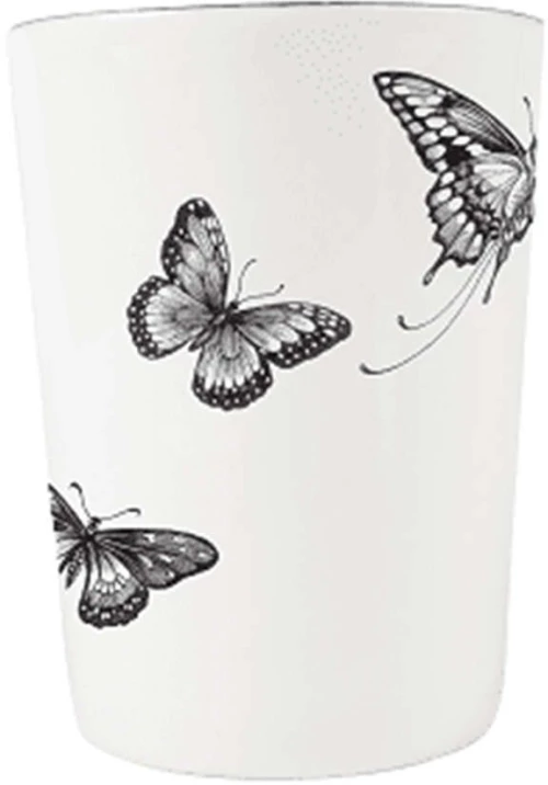 Ποτηροθήκη Για Οδοντόβουρτσες Butterfly 8201-BUT White-Black Rory Dobner Πορσελάνη