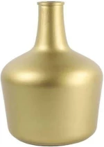 Βάζο Γυάλινο 013.786105 25x42cm Gold Γυαλί