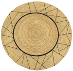 Χαλί Delhi BR-ME002 Round Natural Black New Plan 150X150cm Round