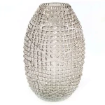 Βάζο Γυάλινο 013.765716 20,5x30cm Grey Γυαλί