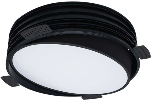 Φωτιστικό Οροφής Χωνευτό VK/04348/B/W/45 Φ35cm Led 2100Lm 30W 3000K Black VKLed