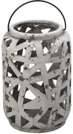 Φανάρι ERT357 19x19x28cm Grey-White Espiel Κεραμικό