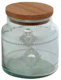 Βάζο Αποθήκευσης Με Καπάκι Helen RAB609 635ml Φ10x11cm Green Espiel Γυαλί