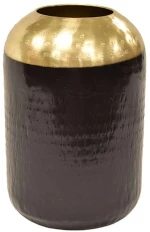 Βάζο Μεταλλικό 00.07.74020 15x24cm Black-Gold Μέταλλο