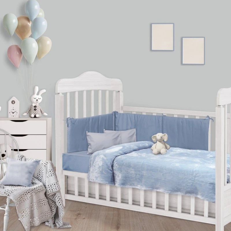 Κουβέρτα Βρεφική Velour 0483 Light Blue Das Baby Αγκαλιάς 80x110cm Πολυέστερ