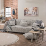 Ριχτάρι Montana 07 Dark Grey Teoran Πολυθρόνα 180x150cm Ακρυλ,Βαμβ,Polyest