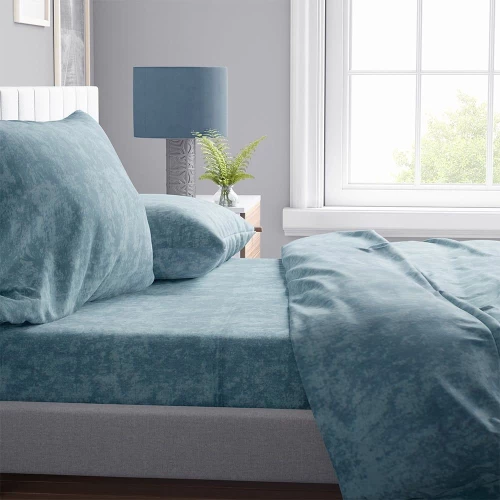 Σεντόνι Shadow 16 Petrol DimCol Υπέρδιπλο 220x240cm Βαμβάκι-Πολυέστερ