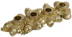 Κηροπήγιο Με Βελανίδια 4 Θέσεων MT2623K2 29x11,5x4,5cm Gold Espiel