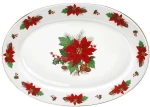 Πιατέλα Σερβιρίσματος Οβάλ Poinsettia 06.241.06 38cm Multi Cryspo Trio