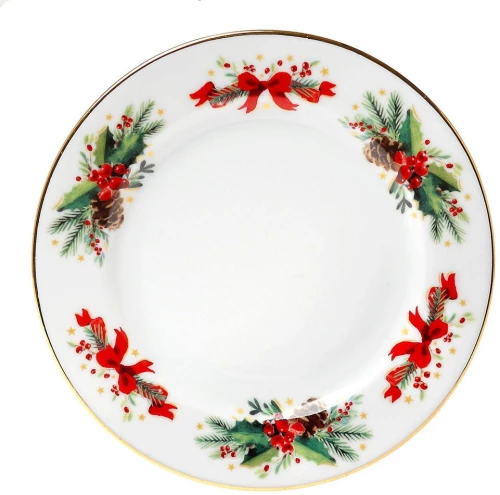 Πιάτο Γλυκού Christmas Magic Φ17cm Multi Cryspo Trio