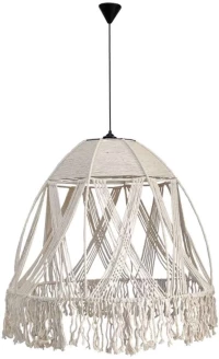 Φωτιστικό Οροφής Brazil-B 31-1300 1/Φ Φ80cm 160cm Mackrame White Heronia