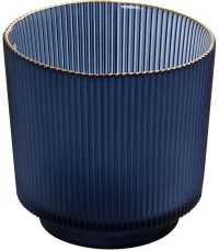 Διακοσμητικό Βάζο Mystery DAC1817 15x15x14cm Blue-Gold Espiel Γυαλί