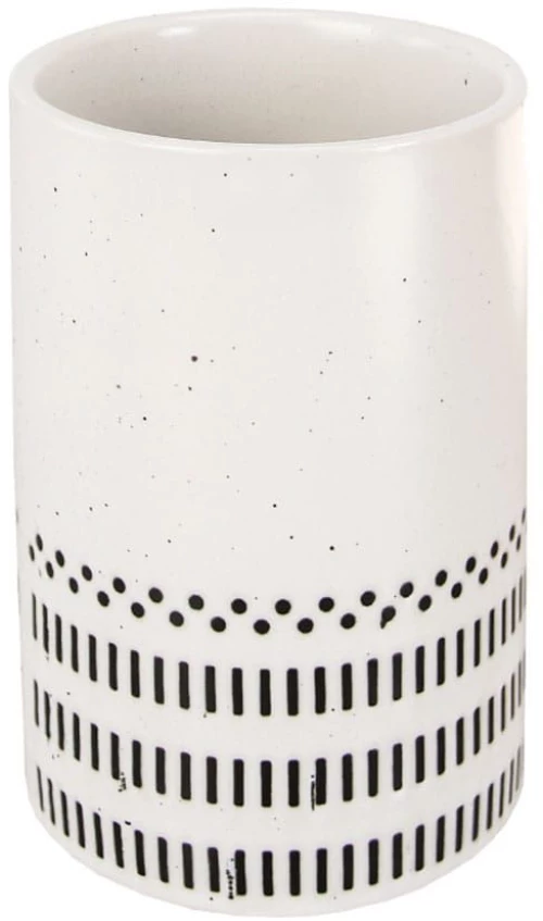 Ποτηροθήκη Alva 7,2x9,8cm Black-White Kleine Wolke Κεραμικό