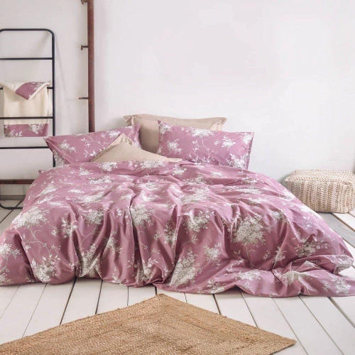 Κουβερλί Mathilde (Σετ 2τμχ) Pink Ρυθμός Ημίδιπλο 160x240cm 100% Βαμβάκι