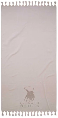 Πετσέτα Θαλάσσης - Παρεό 3797 Beige Greenwich Polo Club Θαλάσσης 90x170cm 100% Βαμβάκι